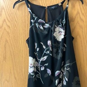 Floral Black Sleeveless Top